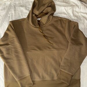 2 Ribbed Hoodies Tan and Navy